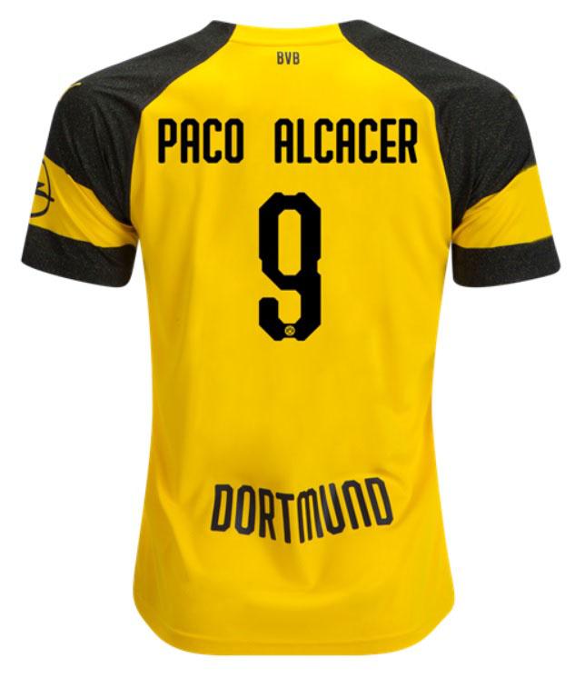 Soccer Jersey Club Paco Alcacer Borussia Dortmund 18/19 Home Jersey