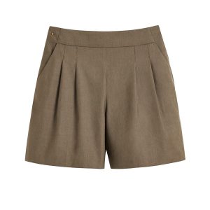Cuyana Linen Pleated Front Shorts