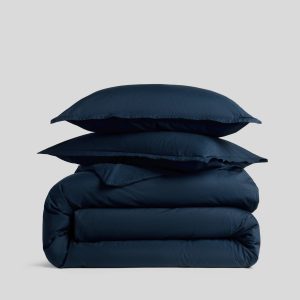 Parachute Percale Duvet Cover Set - Ink TW/XL
