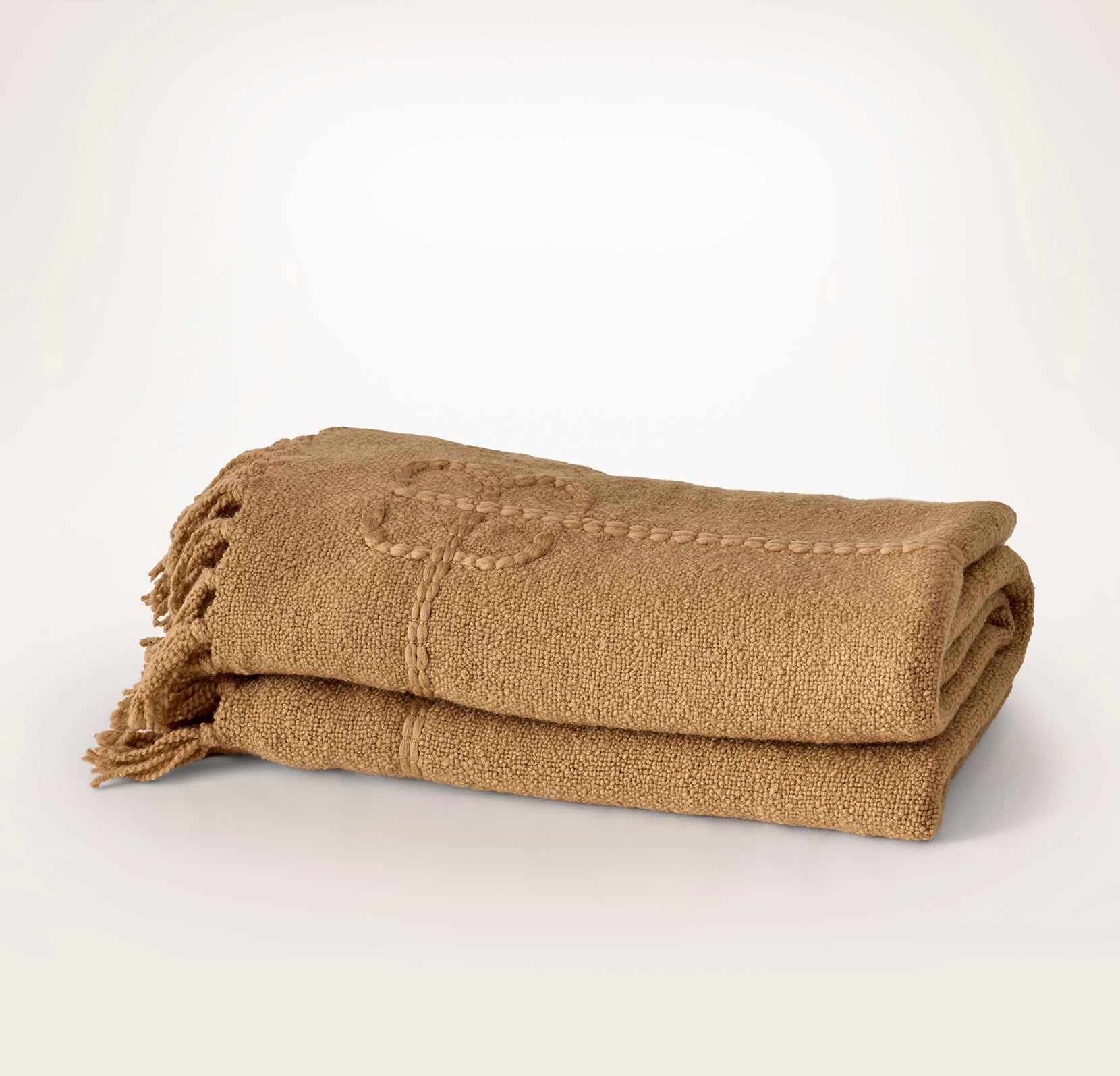 Bollandbranch Petite Bouclé Throw Blanket - Camel