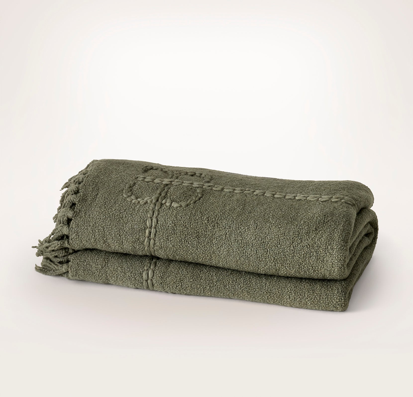 Bollandbranch Petite Bouclé Throw Blanket - Juniper