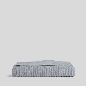 Parachute Organic Rib Knit Throw (Sky)