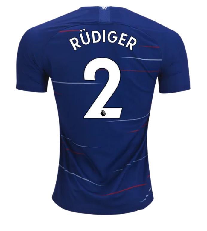 Soccer Jersey Club Chelsea Rudiger Home Jersey 2018/19