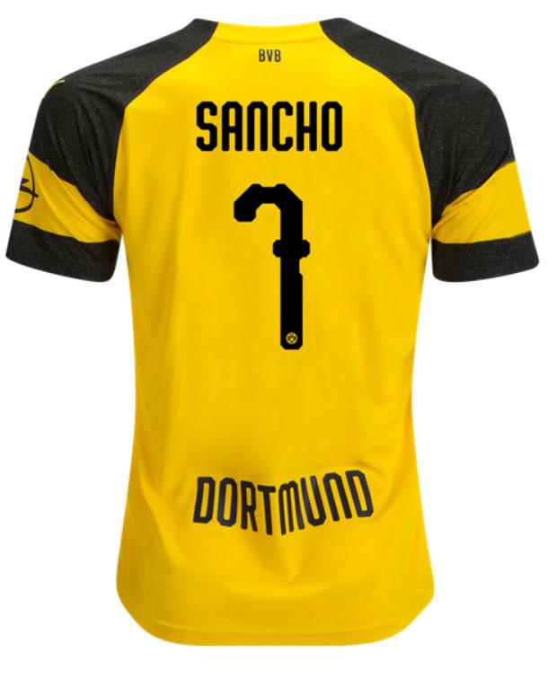 Soccer Jersey Club Sancho Borussia Dortmund 18/19 Home Jersey