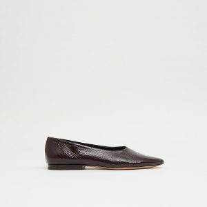 Mansurgavriel Soft Point Flat - Aubergine Naplak