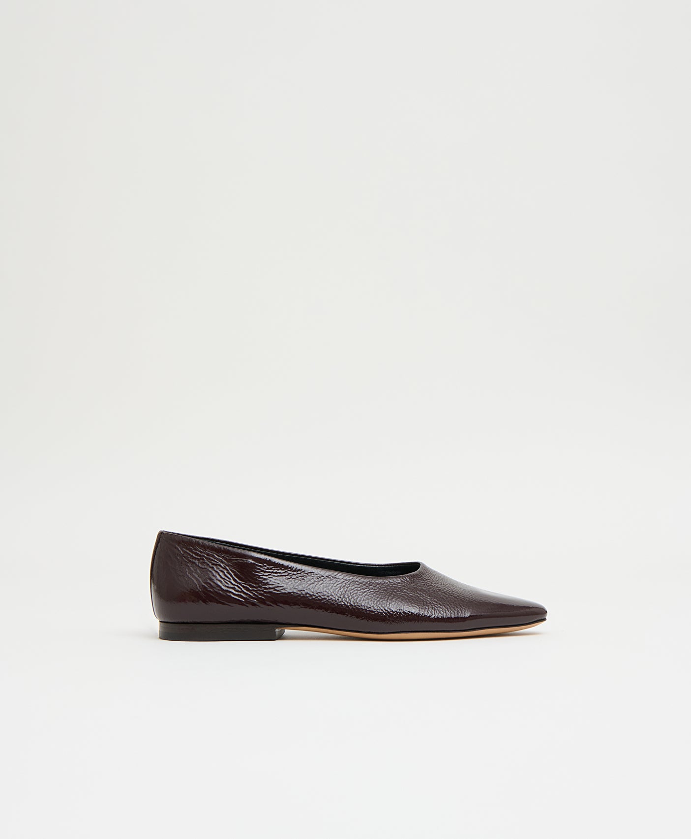 Mansurgavriel Soft Point Flat - Aubergine Naplak