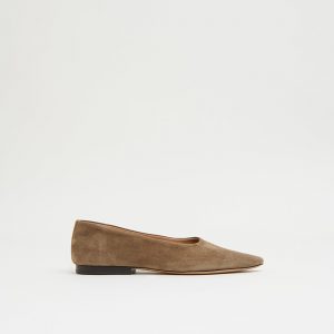 Mansurgavriel Soft Point Flat - Anise Suede