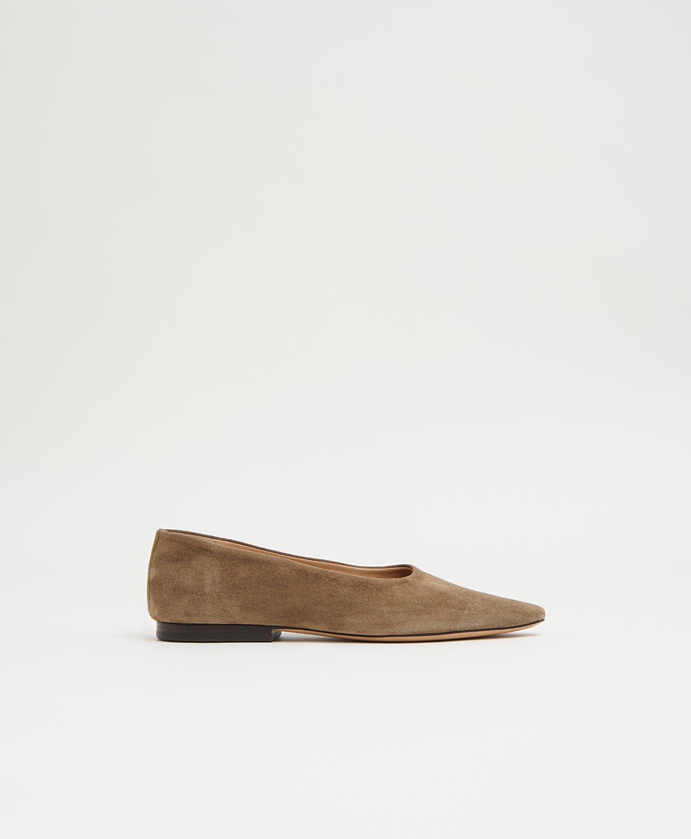 Mansurgavriel Soft Point Flat - Anise Suede