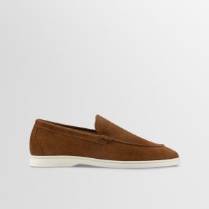 Koio Catania Suede Loafer in Cognac