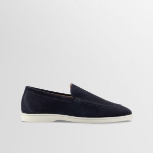 Koio Catania Suede Loafer in Navy