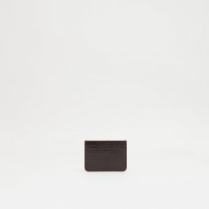 Mansurgavriel Pocket Card Holder - Aubergine Naplak