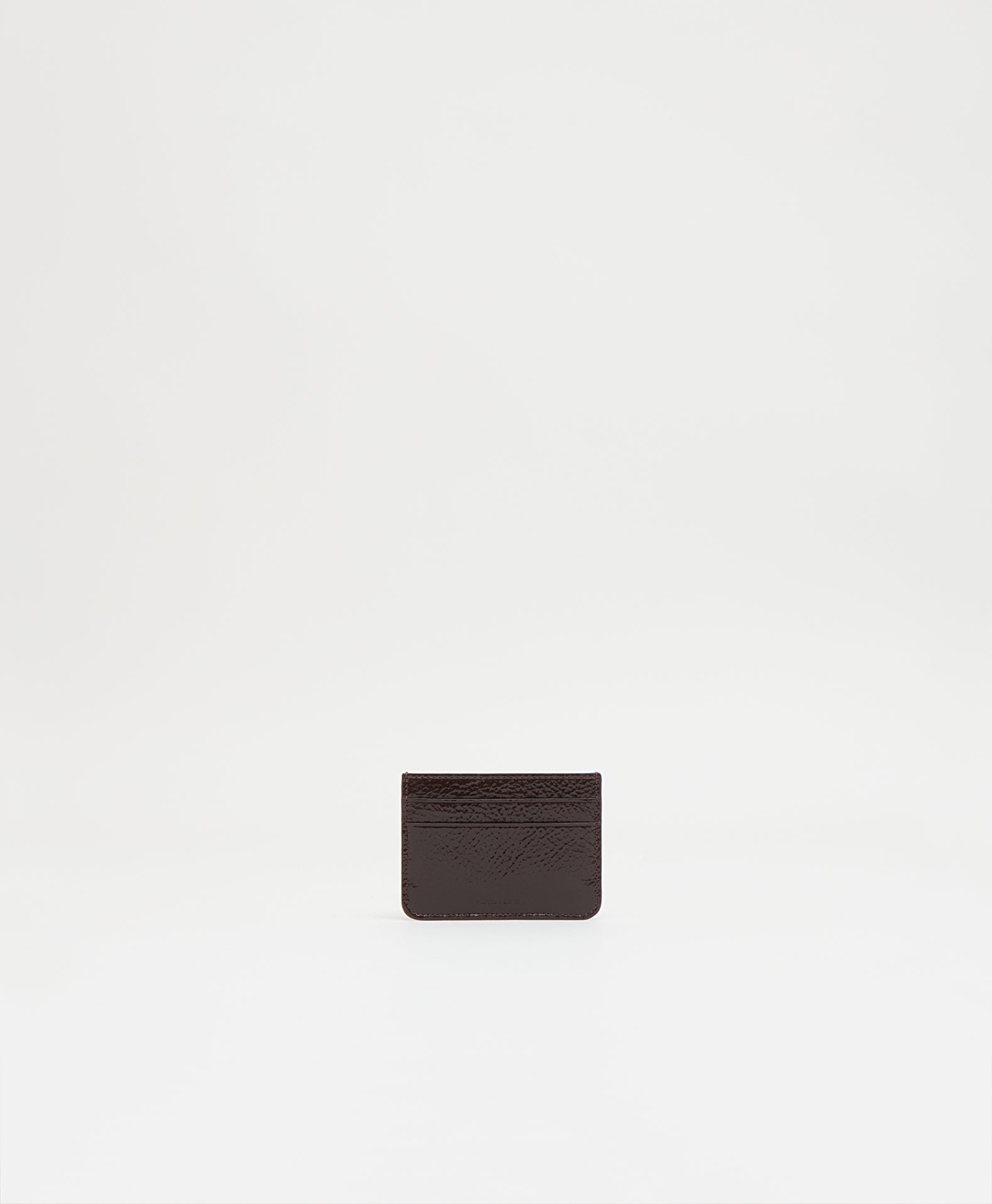 Mansurgavriel Pocket Card Holder - Aubergine Naplak
