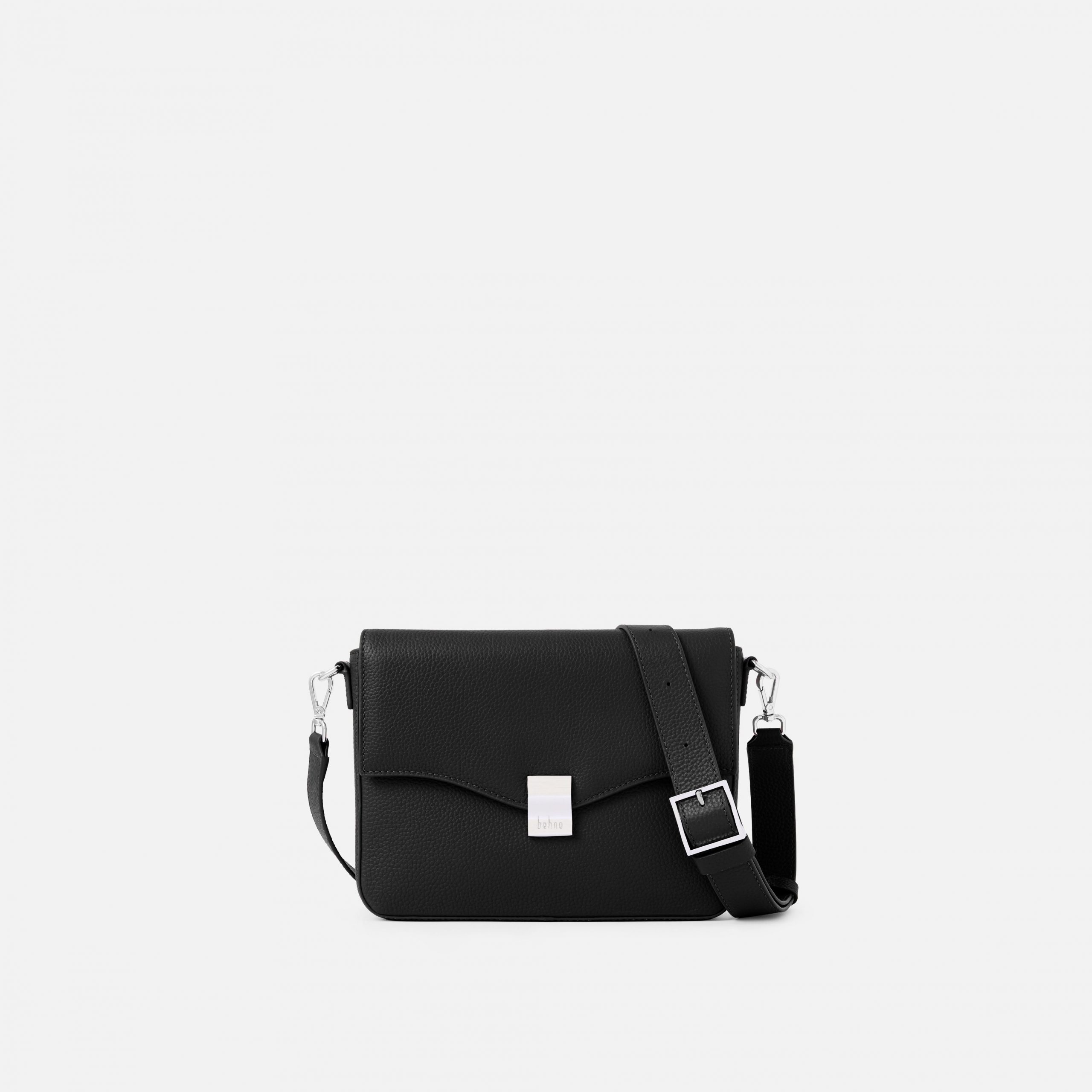 Behno FLAP CROSSBODY SLOUCHY PEBBLE BLACK