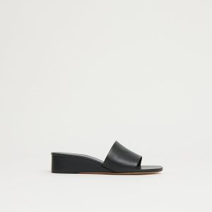 Mansurgavriel Zeppa Slide - Black
