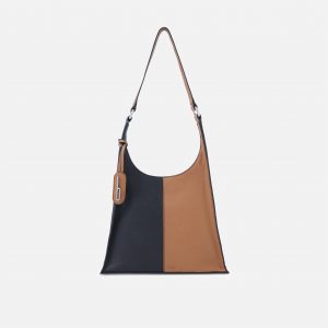Behno WINNIE SOFT SHOULDER BAG COMBO BLACK/TAN