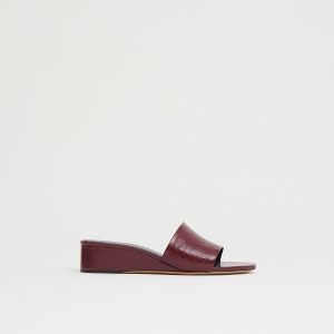 Mansurgavriel Zeppa Slide - Claret Naplak