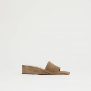 Mansurgavriel Zeppa Slide - Anise Suede