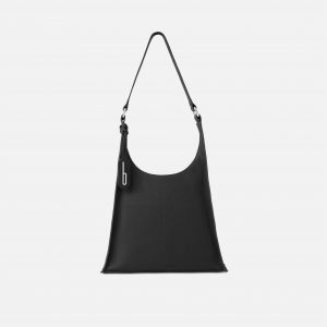 Behno WINNIE SOFT SHOULDER BAG PEBBLE BLACK