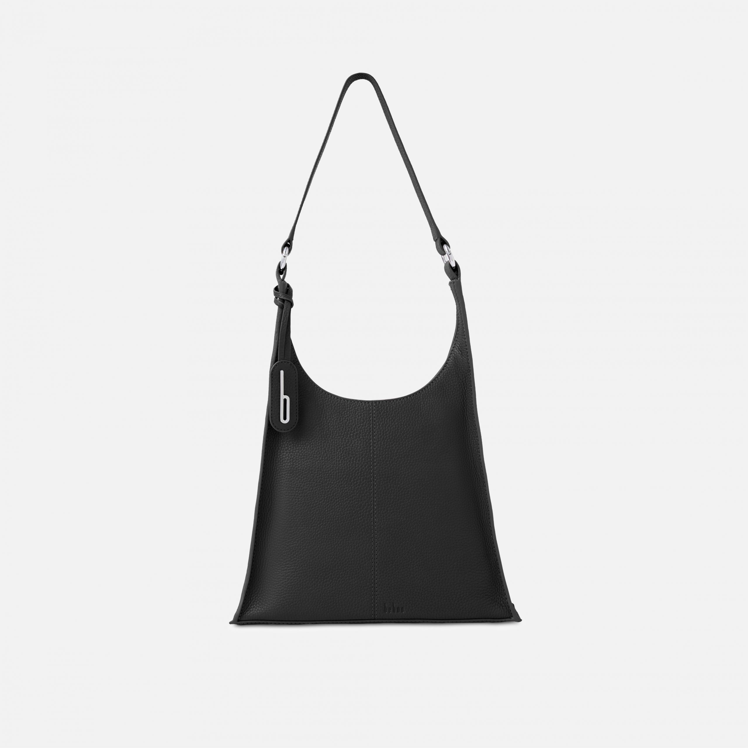 Behno WINNIE SOFT SHOULDER BAG PEBBLE BLACK