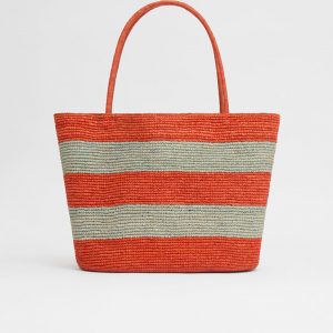 Mansurgavriel Sole Tote - Pomodoro/Baby Blue