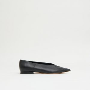 Mansurgavriel Kiki Flat - Black
