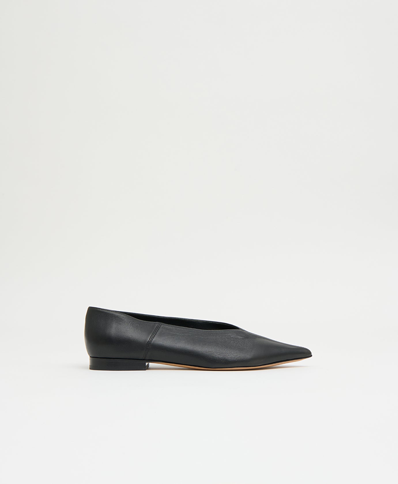 Mansurgavriel Kiki Flat - Black