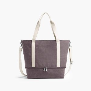 Loandsons Catalina Deluxe Tote - Eco Friendly Canvas - Thistle
