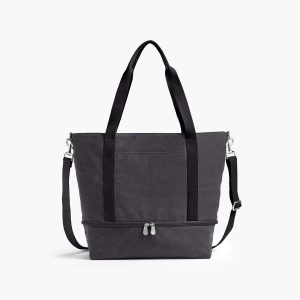 Loandsons Catalina Deluxe Tote - Eco Friendly Canvas - Midnight Ash