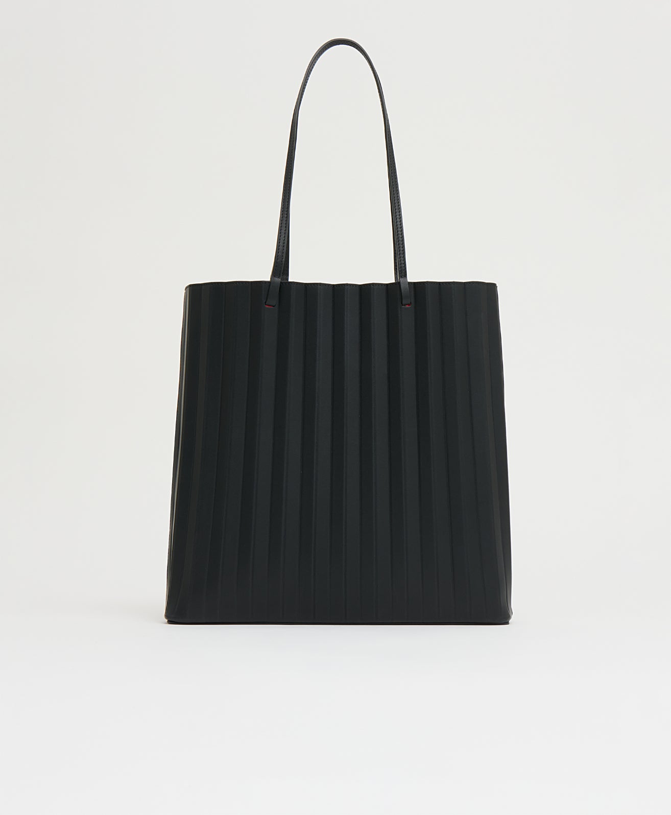 Mansurgavriel Large Pleated Filo Tote - Black/Flamma
