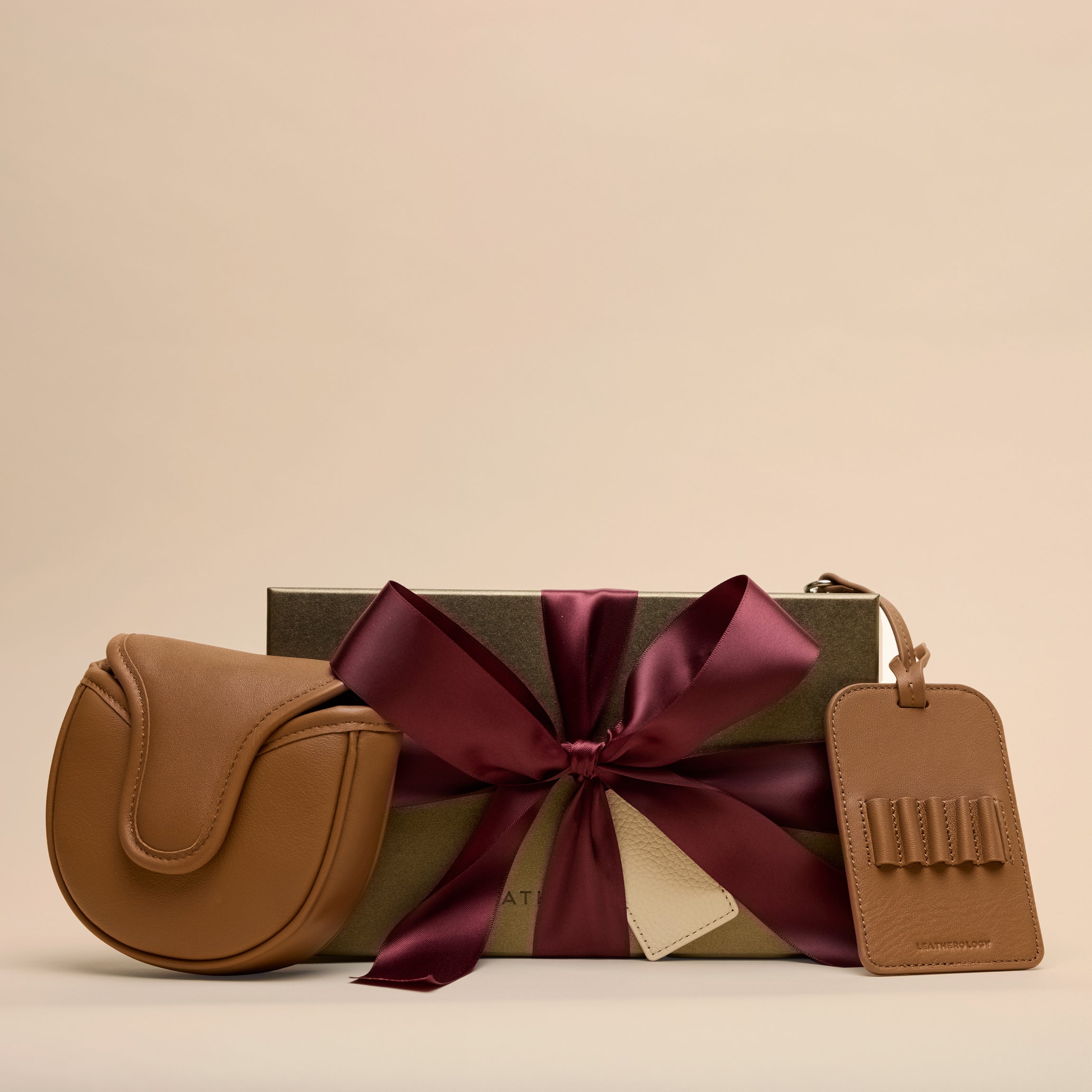 Leatherology Golf Putter Gift Set Cognac