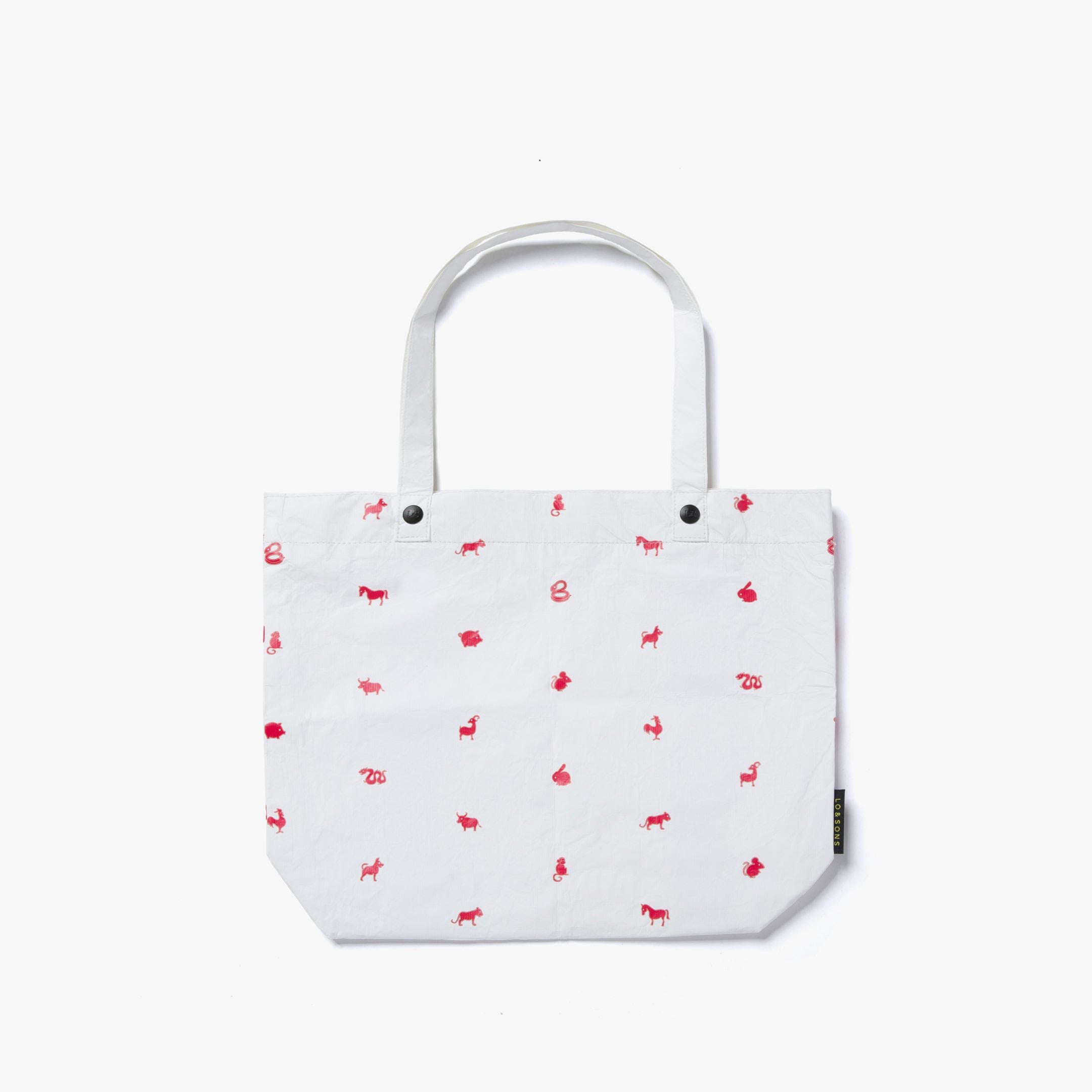 Loandsons Del Mar Packable Tote Small - Tyvek - White Zodiac
