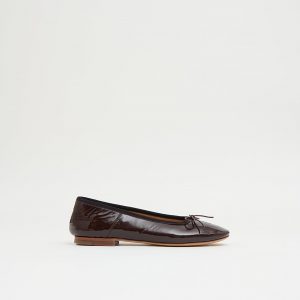Mansurgavriel Dance Ballerina - Aubergine Soft Patent