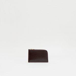 Mansurgavriel Zip Card Holder - Aubergine Naplak