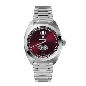 Bremont Terra Nova 35mm Jumping Hour Burgundy Bracelet