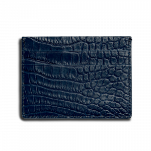 Shinola 5 Pocket Card Case - Navy Alligator
