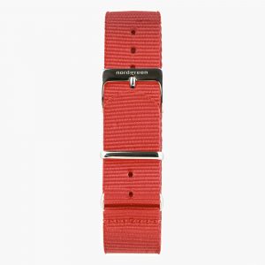 Nordgreen Red Nylon - Silver