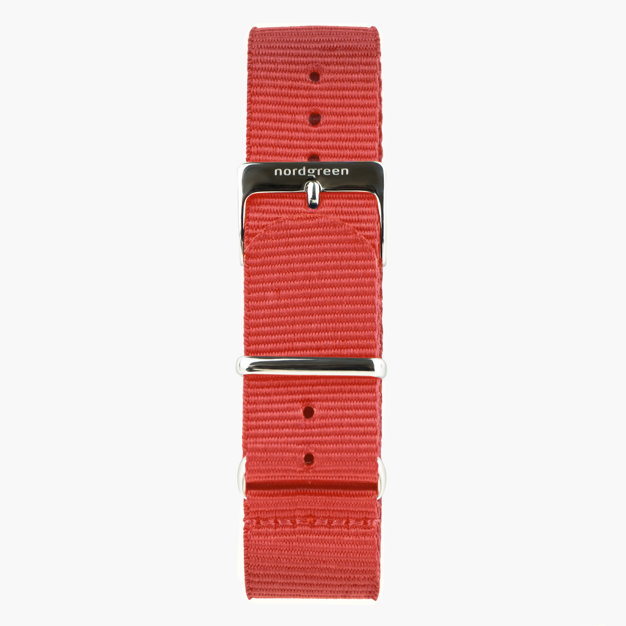 Nordgreen Red Nylon - Silver