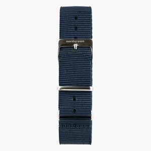 Nordgreen Navy Nylon - Silver