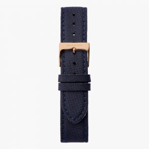 Nordgreen Navy Recycled Nylon - Rose Gold