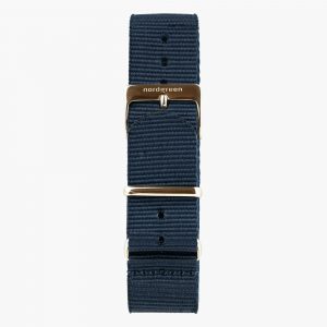 Nordgreen Navy Nylon - Rose Gold