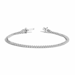 Auratenewyork Lab Grown White Sapphire Barely There Tennis Bracelet