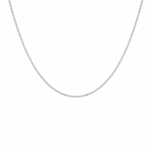 Auratenewyork Lab Grown White Sapphire Barely There Tennis Necklace