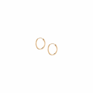 Auratenewyork Skinny Gold Hinged Huggie Earrings (12mm)