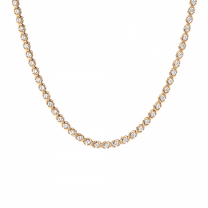 Auratenewyork Lab Grown White Sapphire X Estate Tennis Necklace