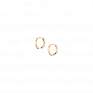 Auratenewyork 12mm Gold Hinged Huggie Earrings