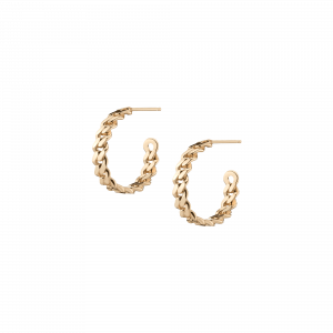 Auratenewyork Love Me Knot Gold Hoop Earrings