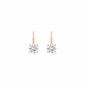 Auratenewyork Classic Lab Grown White Sapphire Drop Earrings