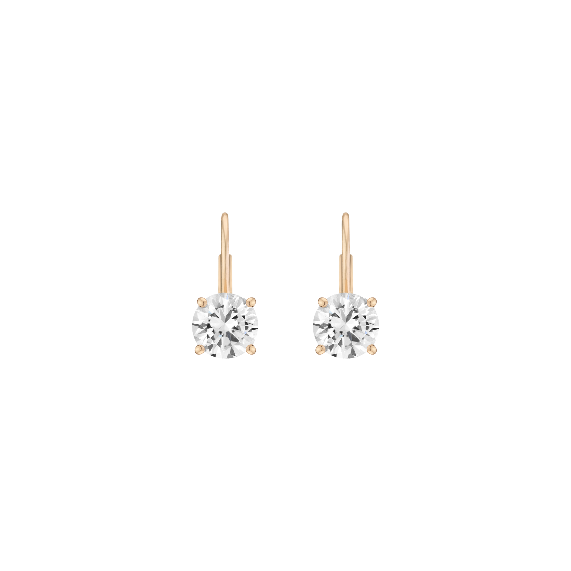 Auratenewyork Classic Lab Grown White Sapphire Drop Earrings