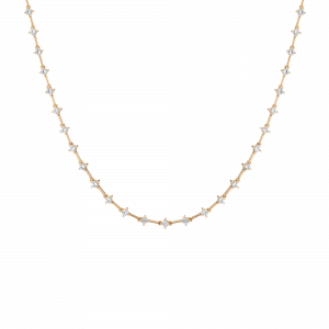 Auratenewyork Lab Grown White Sapphire Bar Tennis Necklace