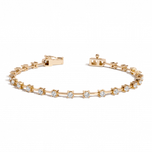 Auratenewyork Lab Grown White Sapphire Bar Tennis Bracelet
